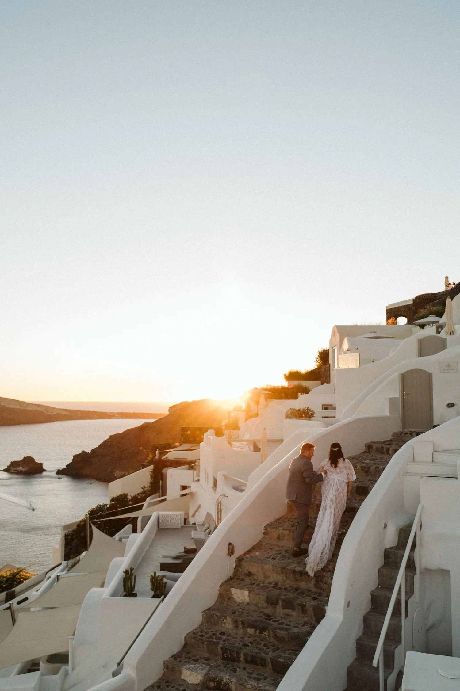 Romantic Elopement Wedding in Santorini