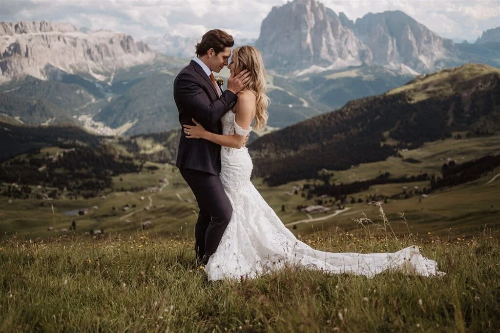 mountaintop elopement in the Dolomites