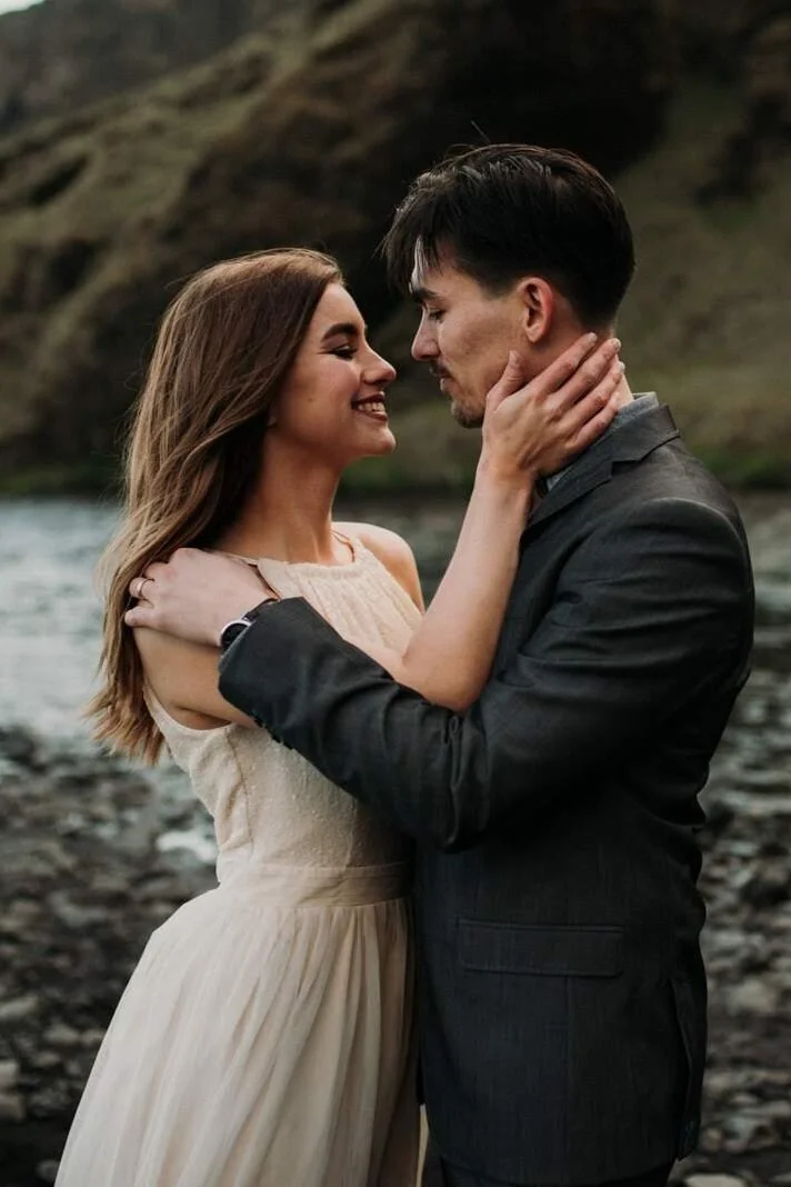 Beautiful Iceland Elopement at Skogafoss Waterfall