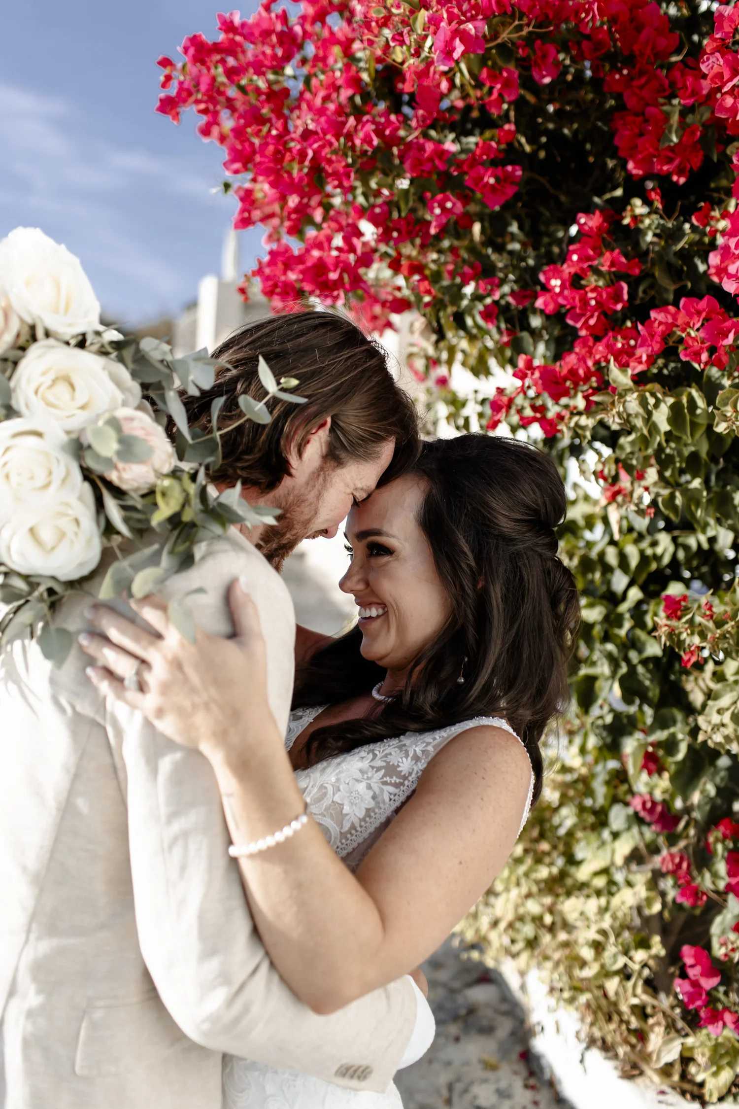 Romantic Elopement Wedding in Santorini
